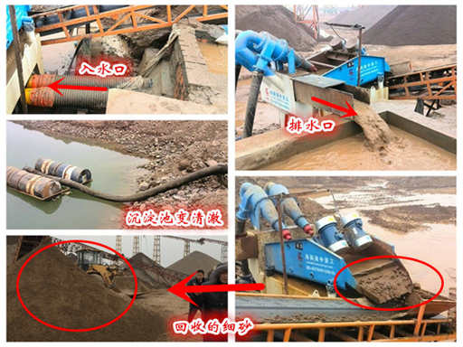 細砂回收設(shè)備作業(yè)中